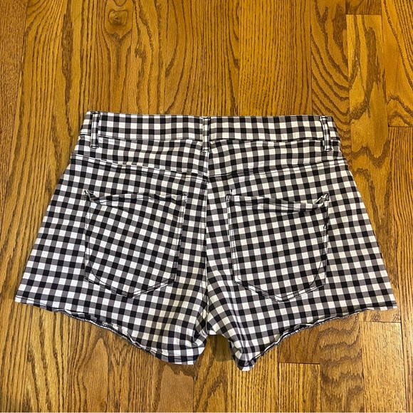 Express Black & White Gingham Check Stretch High Rise Shortie - Picture 5 of 11